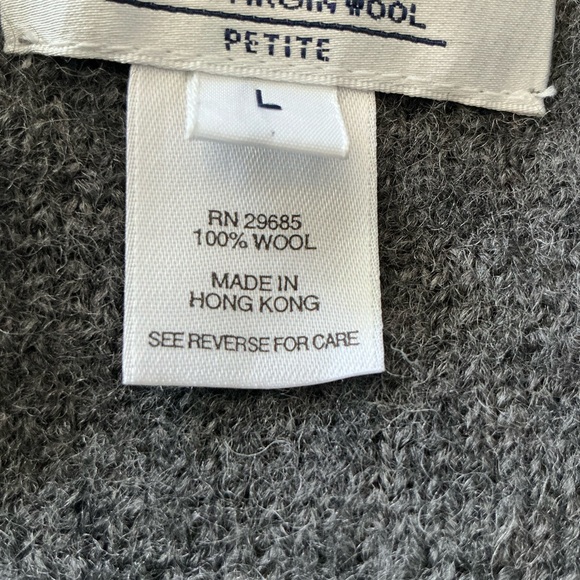 Vtg PENDLETON Blue 100% Virgin Wool Cardigan Button Front Sweater Women's PL - Picture 8 of 10